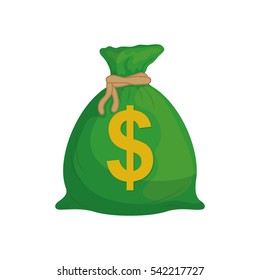 Isolated money bag icon vector illustration graphic design