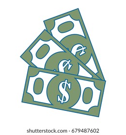 isolated money bills