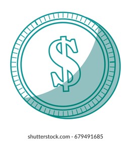 isolated money coin