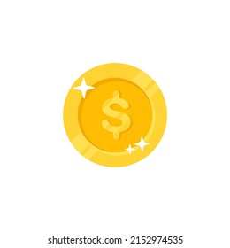 Isolated money coin simple vector logo design