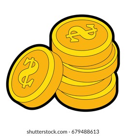 isolated money coins