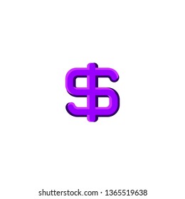 Isolated Money Dollar Sign Vector Emoji, Emoticon, Icon