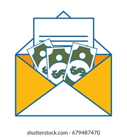 isolated money envelope