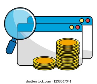 Isolated money icon set design