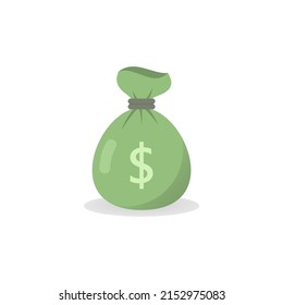 Isolated money sack simple vector logo design