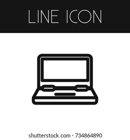 Isolated Monitor Outline. Computing Vector Element Can Be Used For Monitor, Laptop, Computing Design Concept.