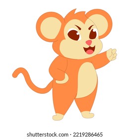 Isolated monkey body baby vector illustration