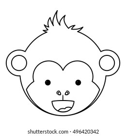 Isolated monkey cartoon design