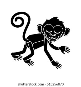 Isolated monkey cartoon design