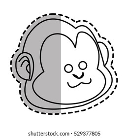 Isolated monkey cartoon design