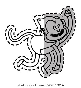 Isolated monkey cartoon design