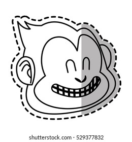 Isolated monkey cartoon design