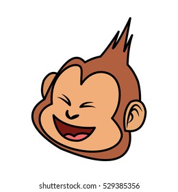 Isolated monkey cartoon design