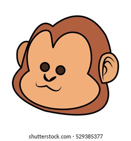 Isolated monkey cartoon design