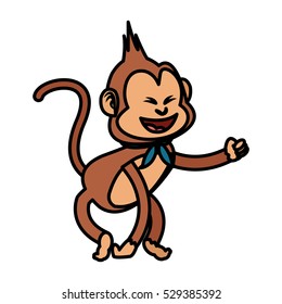 Isolated monkey cartoon design