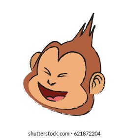 Isolated monkey cartoon design