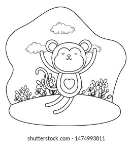 Isolated monkey cartoon vector design vector illustration