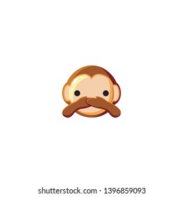 Isolated Monkey Cartoon Vector Icon, Pictogram