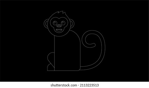  Isolated monkey symbol - Vector