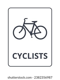 Isolated Monochromatic Cyclists Symbol Vector.