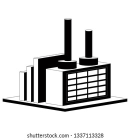 Isolated monochromatic energy plant image. Vector illustration design