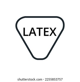 Isolated monochromatic latex symbol. Concept of packaging.
