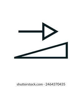 Isolated and monochromatic variable speed symbol
