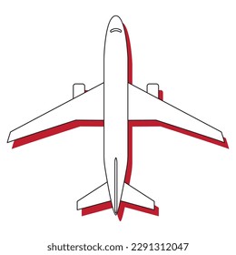 Isolated monochrome airplane vehicle icon Vector