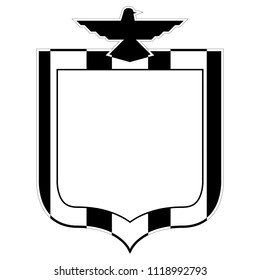 Isolated monochrome american emblem