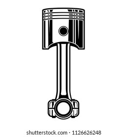 Isolated monochrome car piston.