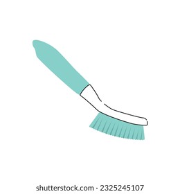 Isolated monochrome cleaning brush icon Vector