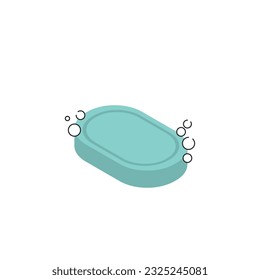 Isolated monochrome cleaning soap icon Vector
