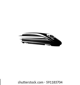 Isolated monochrome modern engraving style train logos set on white background vector illustration.