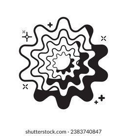 Isolated monochrome star shape icon Vector