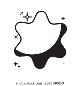 Isolated monochrome star shape icon Vector
