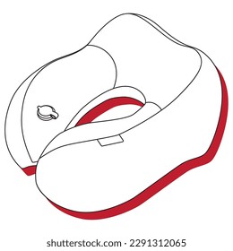 Isolated monochrome travel pillow icon Vector
