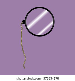 Isolated monocle on a colored background, Vector illustration