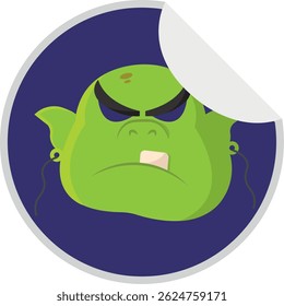 Isolated monster icon halloween logo cartoon illustration