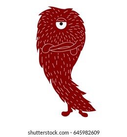 Isolated monster sketch on a white background, Vector illustration