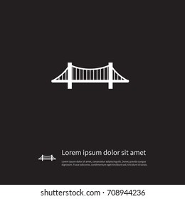 Isolated Monument Icon. Bridge Vector Element Can Be Used For Bridge, Monument, Design Design Concept.