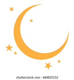 Isolated moon icon on a white background, Vector illustration