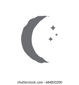 Isolated moon icon on a white background, Vector illustration