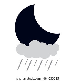 Isolated moon icon on a white background, Vector illustration