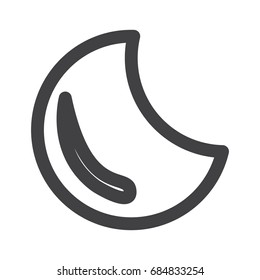 Isolated moon icon on a white background, Vector illustration