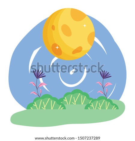 Isolated moon and park design