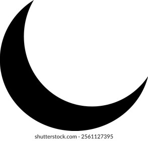 Isolated moon silhouette on a white background, vector illustration