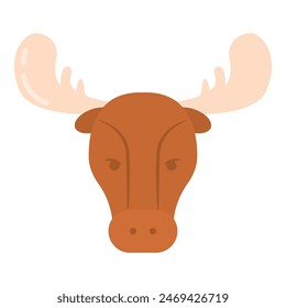 Isolated moose animal avatar Vector illustration