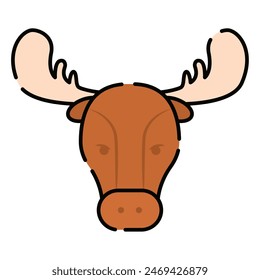 Isolated moose animal avatar Vector illustration