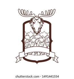 Isolated moose animal design vector illustration