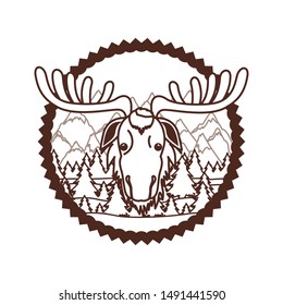 Isolated moose animal design vector illustration